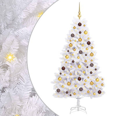 Vidaxx künstlicher Weihnachtsbaum weiß 90 x 90 x 180 cm PVC und Metall