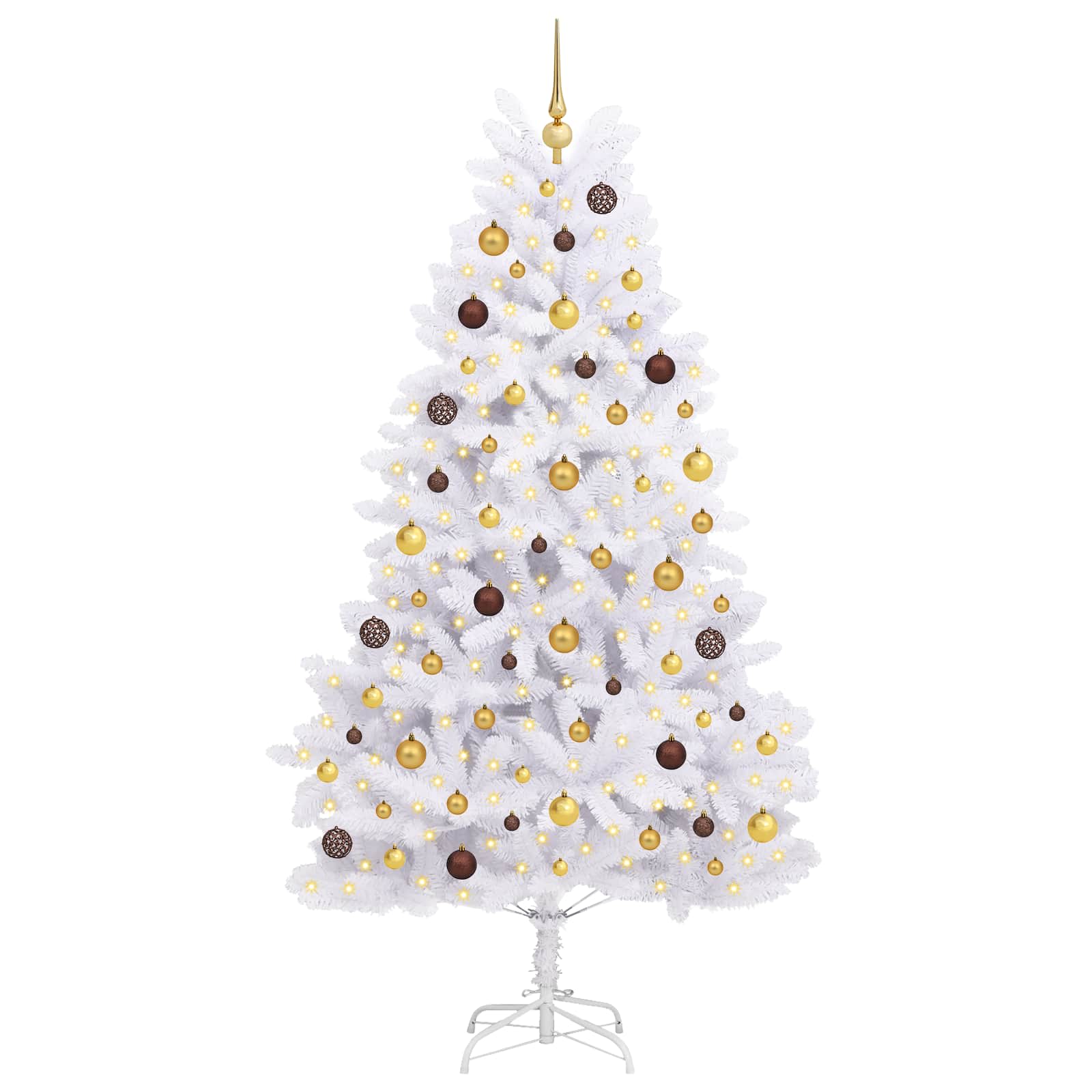Vidaxx künstlicher Weihnachtsbaum weiß 106 x 106 x 210 cm PVC und Metall