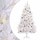 Vidaxx künstlicher Weihnachtsbaum weiß 120 x 120 x 240 cm PVC und Metall - afbeelding 2