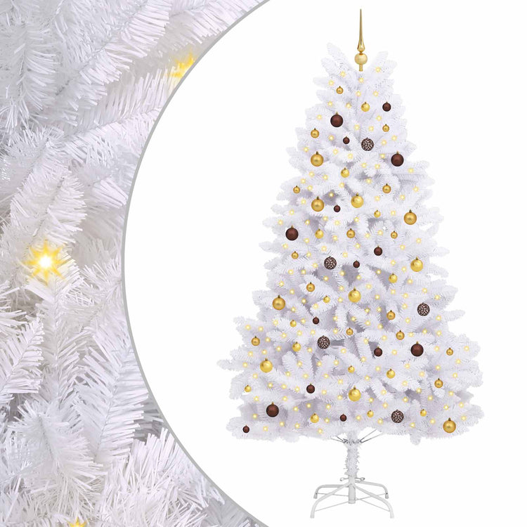 Vidaxx künstlicher Weihnachtsbaum weiß 120 x 120 x 240 cm PVC und Metall