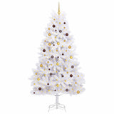 Vidaxx künstlicher Weihnachtsbaum weiß 120 x 120 x 240 cm PVC und Metall - afbeelding 3
