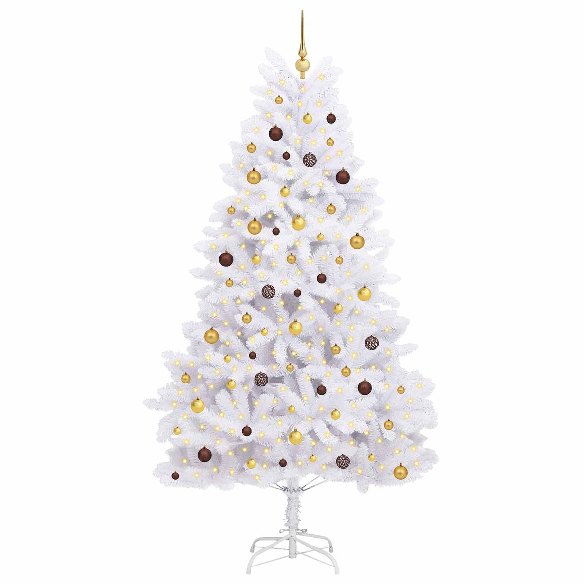 Vidaxx künstlicher Weihnachtsbaum weiß 120 x 120 x 240 cm PVC und Metall