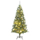 VidaXL künstlicher Weihnachtsbaum mit 300 LEDs, Kugeln und Schnee 240 cm