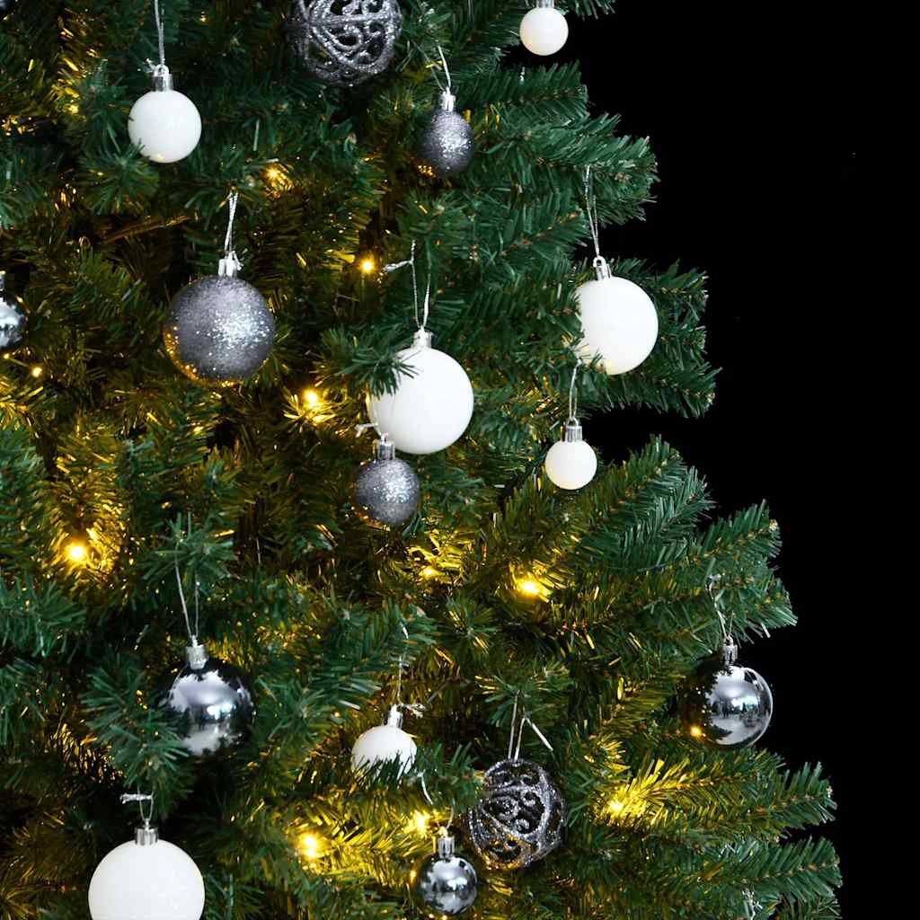 VidaXL künstlicher Weihnachtsbaum mit Scharnieren 300 LEDs und Weihnachtskugeln 180 cm