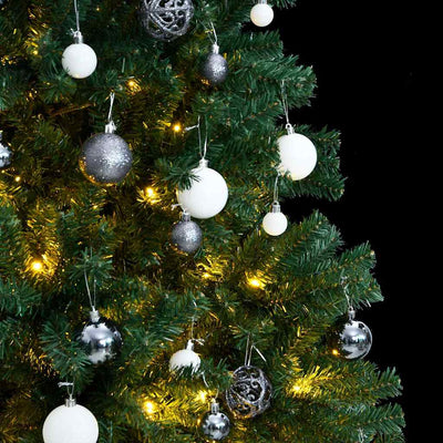 VidaXL künstlicher Weihnachtsbaum mit Scharnieren 300 LEDs und Weihnachtskugeln 180 cm