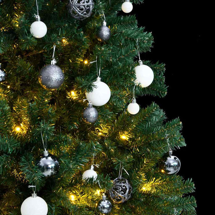 VidaXL künstlicher Weihnachtsbaum mit Scharnieren 300 LEDs und Weihnachtskugeln 180 cm