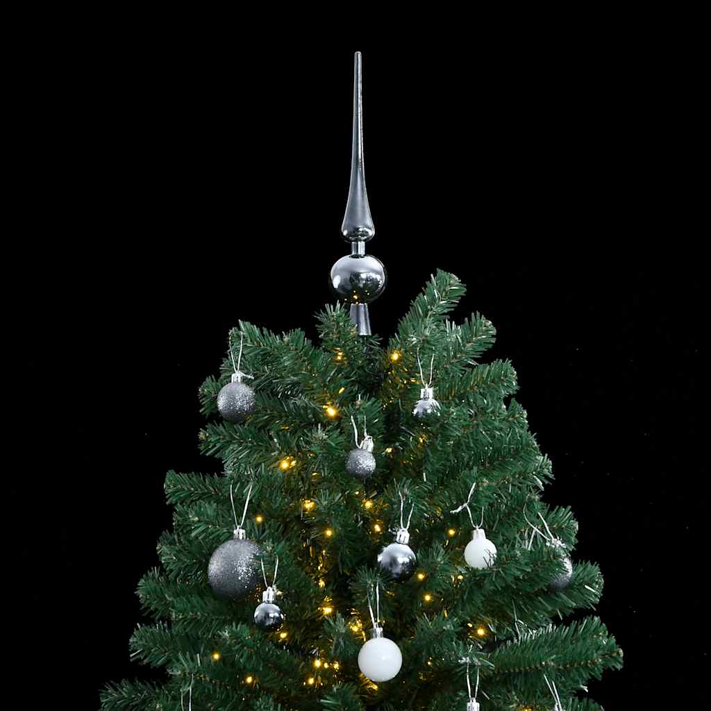 VidaXL künstlicher Weihnachtsbaum mit Scharnieren 300 LEDs und Weihnachtskugeln 210 cm