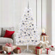 Vidaxx künstlicher Weihnachtsbaum weiß 90 x 90 x 180 cm PVC und Metall