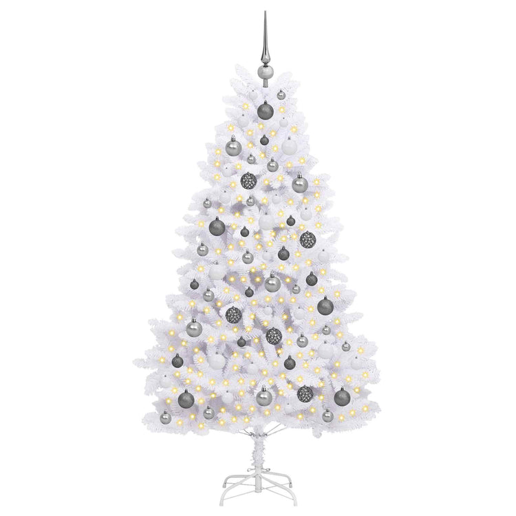 Vidaxx künstlicher Weihnachtsbaum weiß 90 x 90 x 180 cm PVC und Metall
