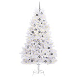 Vidaxx künstlicher Weihnachtsbaum weiß 106 x 106 x 210 cm PVC und Metall - afbeelding 3