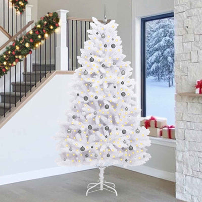 Vidaxx künstlicher Weihnachtsbaum weiß 128 x 128 x 270 cm PVC und Metall