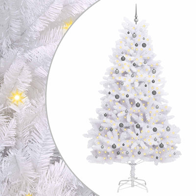 Vidaxx künstlicher Weihnachtsbaum weiß 128 x 128 x 270 cm PVC und Metall