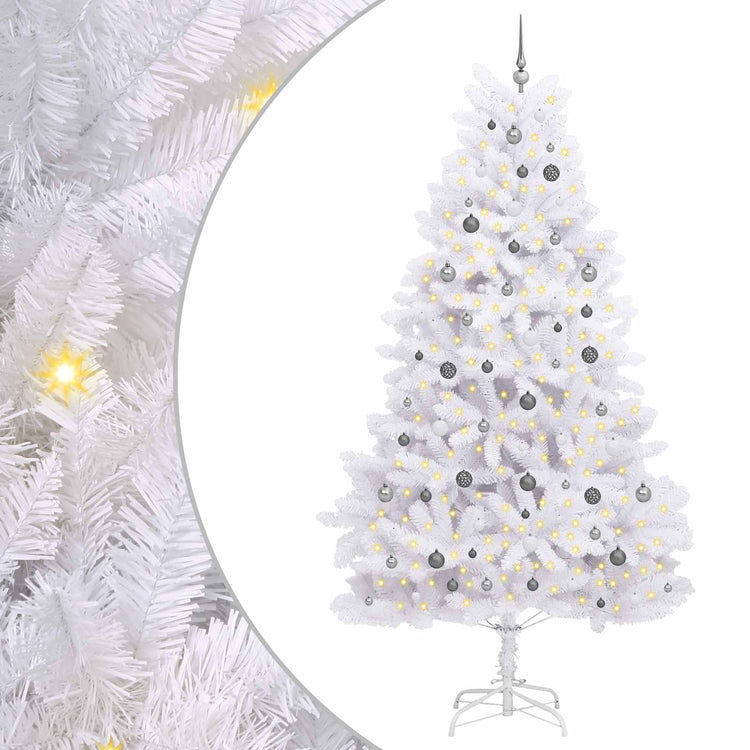 Vidaxx künstlicher Weihnachtsbaum weiß 128 x 128 x 270 cm PVC und Metall