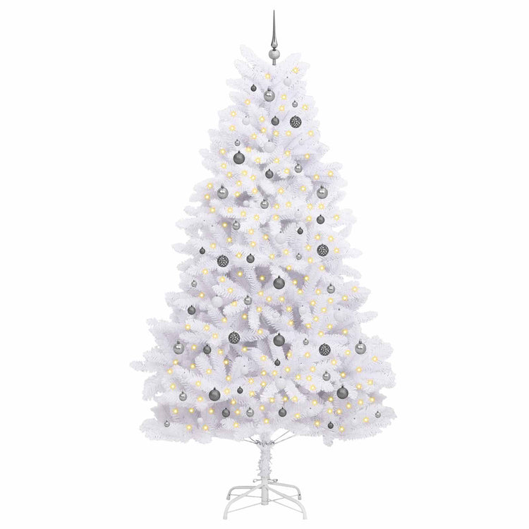 Vidaxx künstlicher Weihnachtsbaum weiß 128 x 128 x 270 cm PVC und Metall