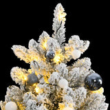 VidaXL künstlicher Weihnachtsbaum mit Scharnieren 300 LEDs und Weihnachtskugeln 210 cm - afbeelding 2