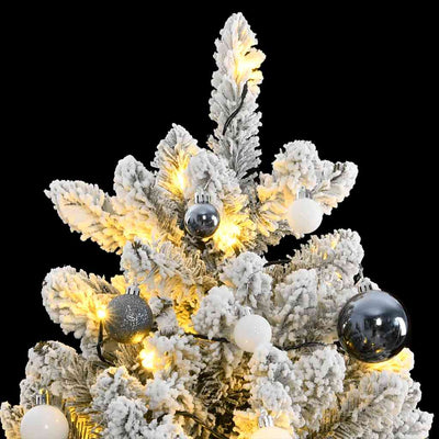 VidaXL künstlicher Weihnachtsbaum mit Scharnieren 300 LEDs und Weihnachtskugeln 210 cm