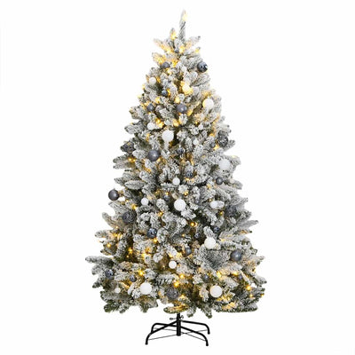 VidaXL künstlicher Weihnachtsbaum mit Scharnieren 300 LEDs und Weihnachtskugeln 300 cm