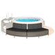 Vidaxl Hottub -Bänke mit Kissen 2 St Poly Rattan Grau