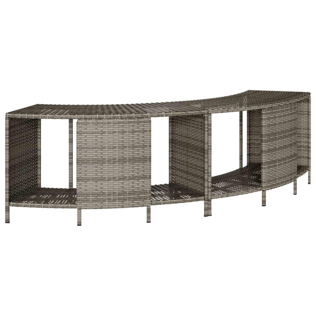 Vidaxl -Speicher Szenen für Whirlpool 2 St Poly Rattan Grey