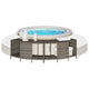 Vidaxl -Speicher Szenen für Whirlpool 2 St Poly Rattan Grey