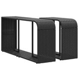 Vidaxl -Speicherwerte 2 St Poly Rattan Schwarz - afbeelding 2