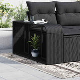 Vidaxl -Speicherwerte 2 St Poly Rattan Schwarz - afbeelding 3