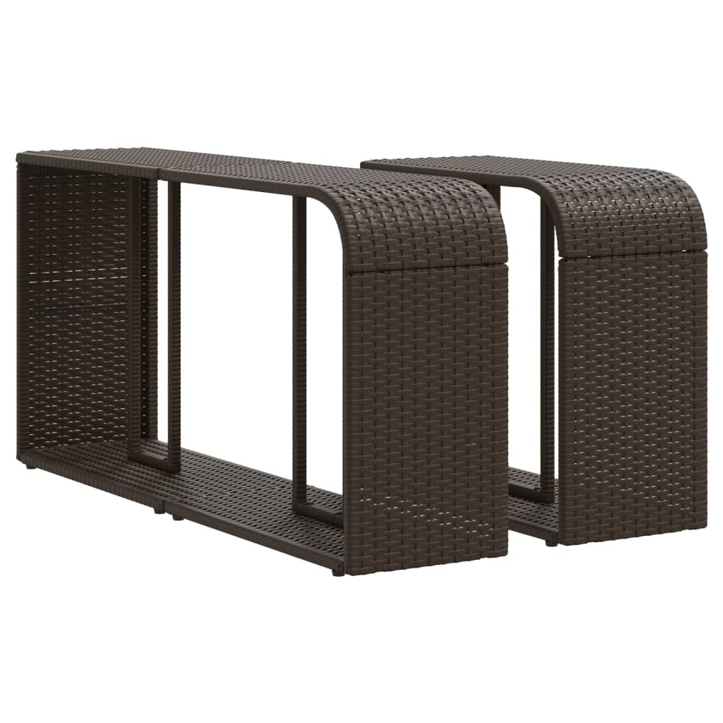 VIDAXL -Speicherwerte 2 St Poly Rattan Brown