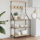 Vidaxl Bakers Rack mit Haken 4-Schicht bearbeitetes Holz Sonoma Eichefarbe