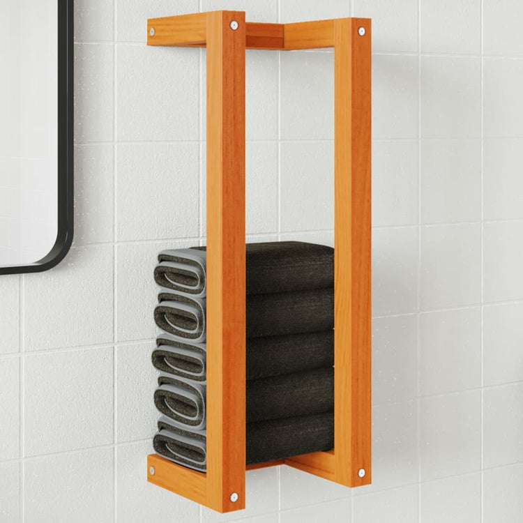 Vidaxl -Handtuchregal 23x18x60 cm Festkiefer Wäsche braun