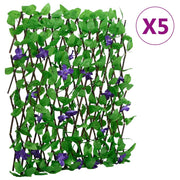 VIDAXL Künstliche Pflanze Ivy auf Latwerk 5 ST erstreckt sich um 180 x 70 cm Grün - afbeelding 1