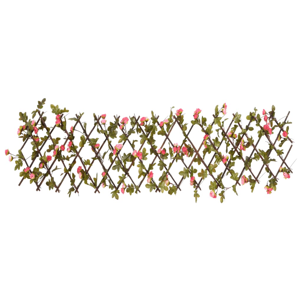 Vidaxl künstliche Pflanze Ivy auf Latwerk extraidierbar 180x20 cm dunkelrosa