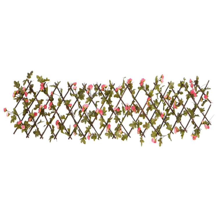 Vidaxl künstliche Pflanze Ivy auf Latwerk extraidierbar 180x20 cm dunkelrosa