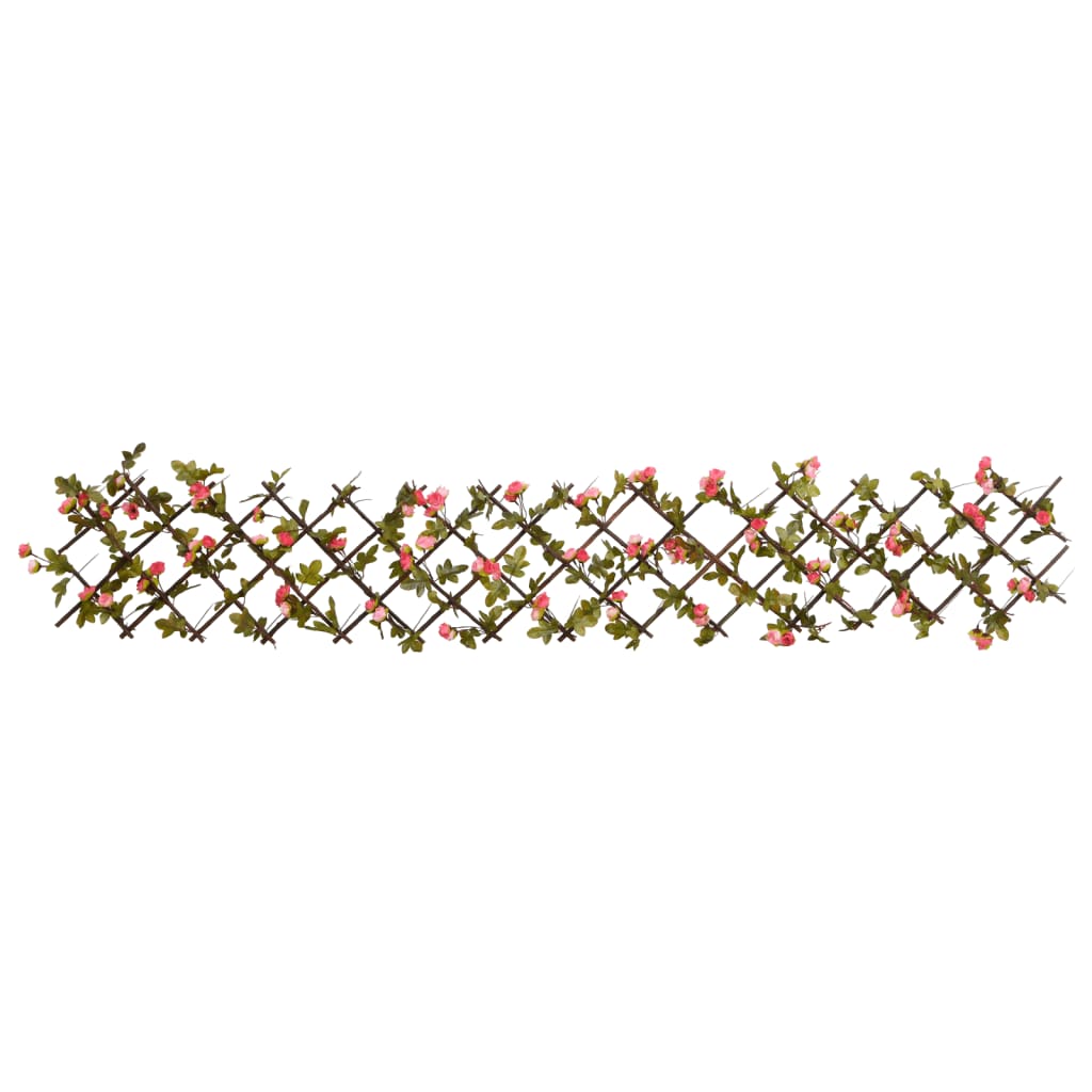 Vidaxl künstliche Pflanze Ivy auf Latwerk extraidierbar 180x20 cm dunkelrosa