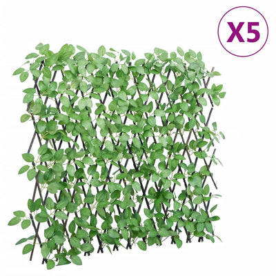 VIDAXL Künstliche Pflanze Ivy auf Latwerk 5 ST erstreckt sich 180 x 65 cm Grün
