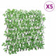 VIDAXL Künstliche Pflanze Ivy auf Latwerk 5 ST erstreckt sich 180 x 65 cm Grün