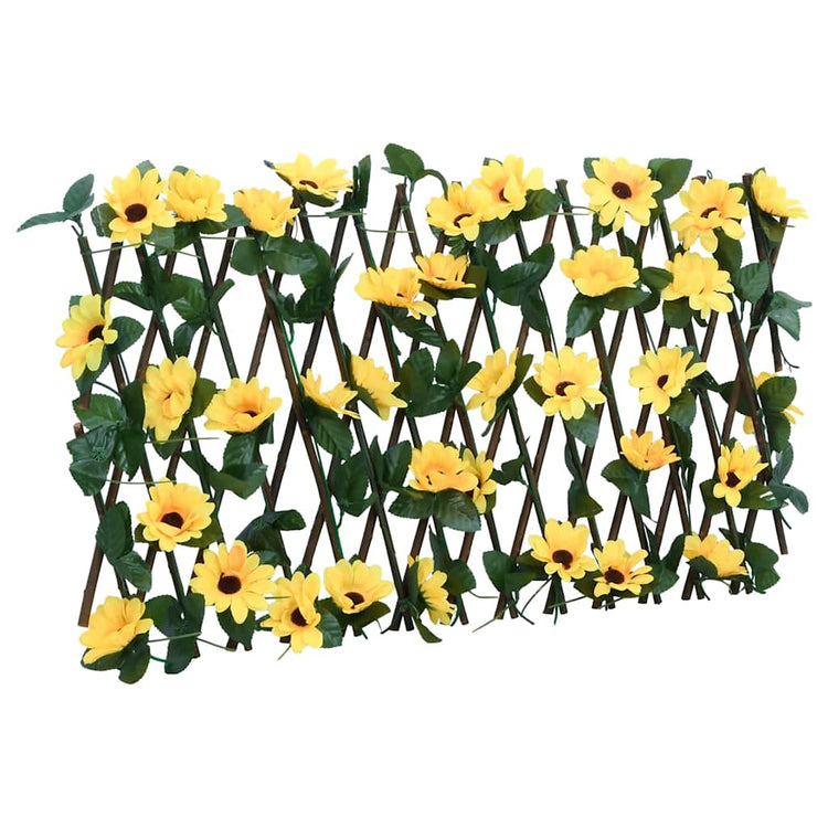 VIDAXL Künstliche Pflanze Efeu auf latwerk extrable 180x20 cm Gelb