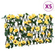 VIDAXL Künstliche Pflanze Efeu auf Latwerk 5 PCs ausziehbar 180x20 cm Gelb