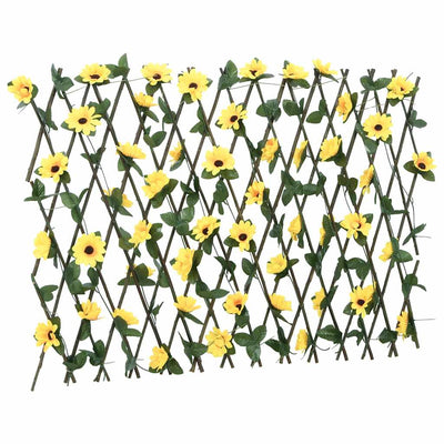 VIDAXL Künstliche Pflanze Efeu auf Latwerk 5 St. Excupcident 180x60 cm Gelb
