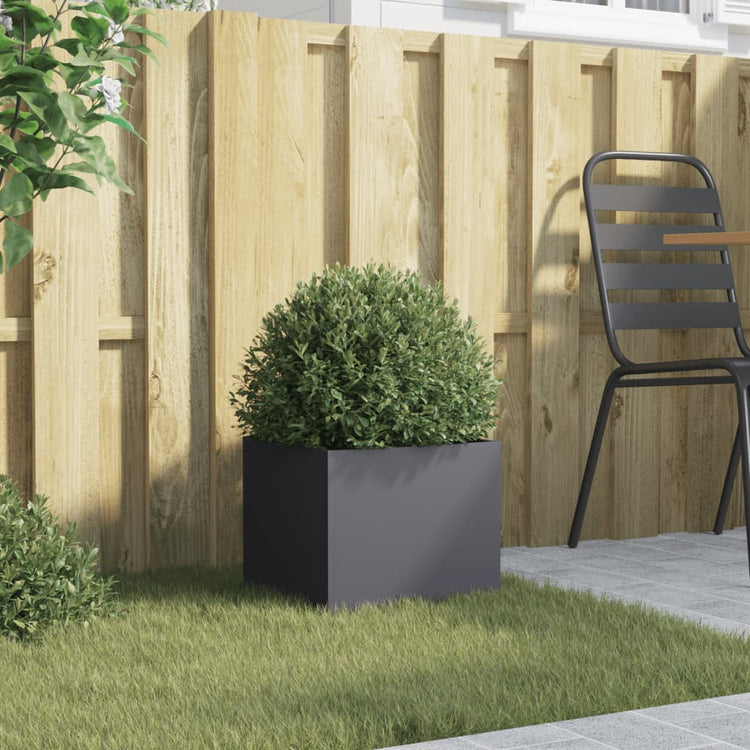 VIDAXL -Planungsbox 32x30x29 cm kalt -gerolltes Stahl -Anthrazit -Colored