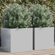 Vidaxl Pflanzer 2 ST 42x40x39 cm verzinkter Stahl Silberfarbe
