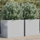 Vidaxl Pflanzer 2 ST 49x47x46 cm verzinkter Stahl Silberfarbe