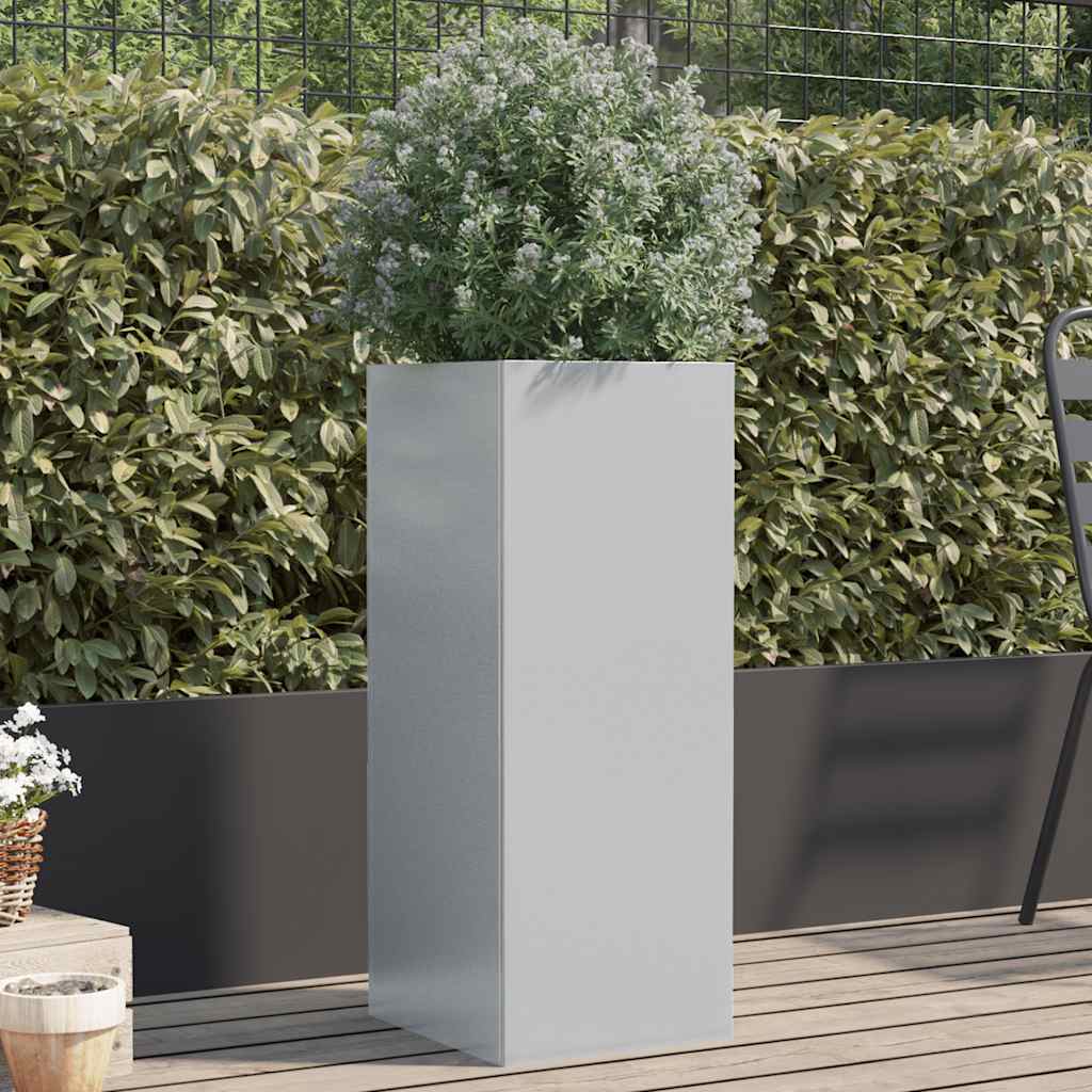 VIDAXL -Pflanzer 32x29x75 cm verzinkter Stahl silberfarben