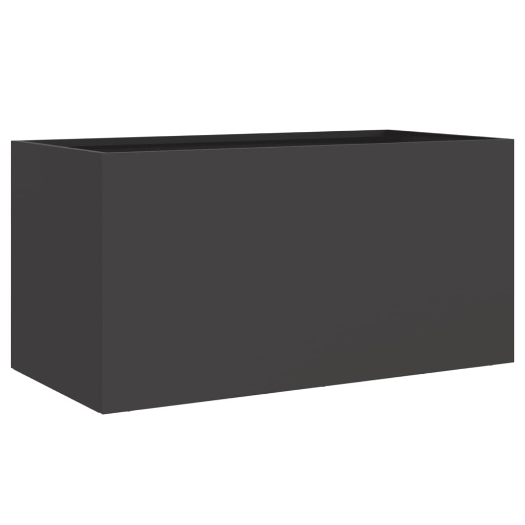 VIDAXL -Planungsbox 62x30x29 cm Stahlschwarz