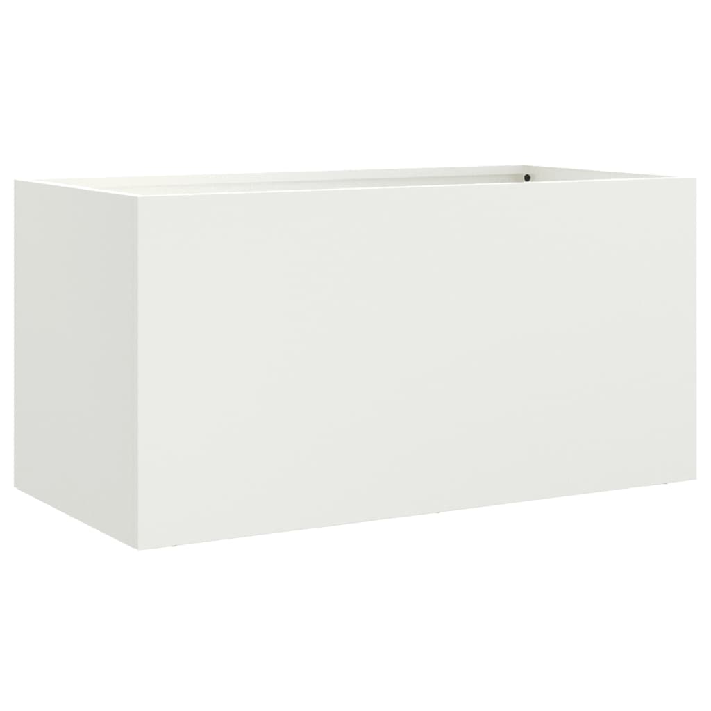 VIDAXL -Planungsbox 62x30x29 cm Stahlweiß