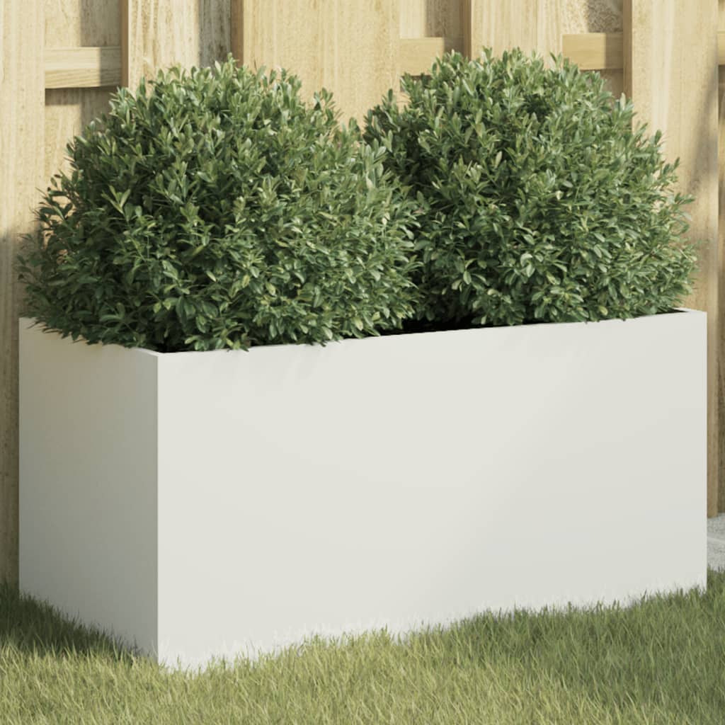 VIDAXL -Planungsbox 62x30x29 cm Stahlweiß