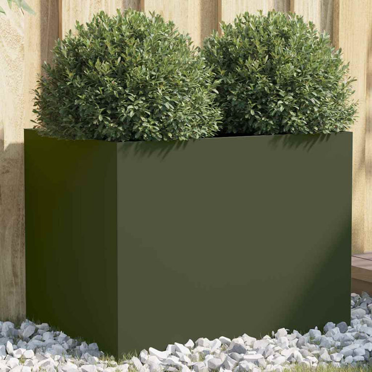 VIDAXL -Planungsbox 62x47x46 cm Stahl Olivengrün