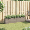 Vidaxx Pflanzgefäße mit 2 Töpfen 2 Stk. 90x20x40 cm Polyrattan grau