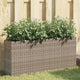 Vidaxx Pflanzgefäße mit 2 Töpfen 2 Stk. 90x20x40 cm Polyrattan grau