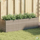 Vidaxx Pflanzgefäße mit 3 Töpfen 2 Stück 105x30x32 cm Polyrattan grau