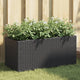 Vidaxx Pflanzgefäße mit 2 Töpfen 2 Stk. 72x30x32 cm Polyrattan schwarz